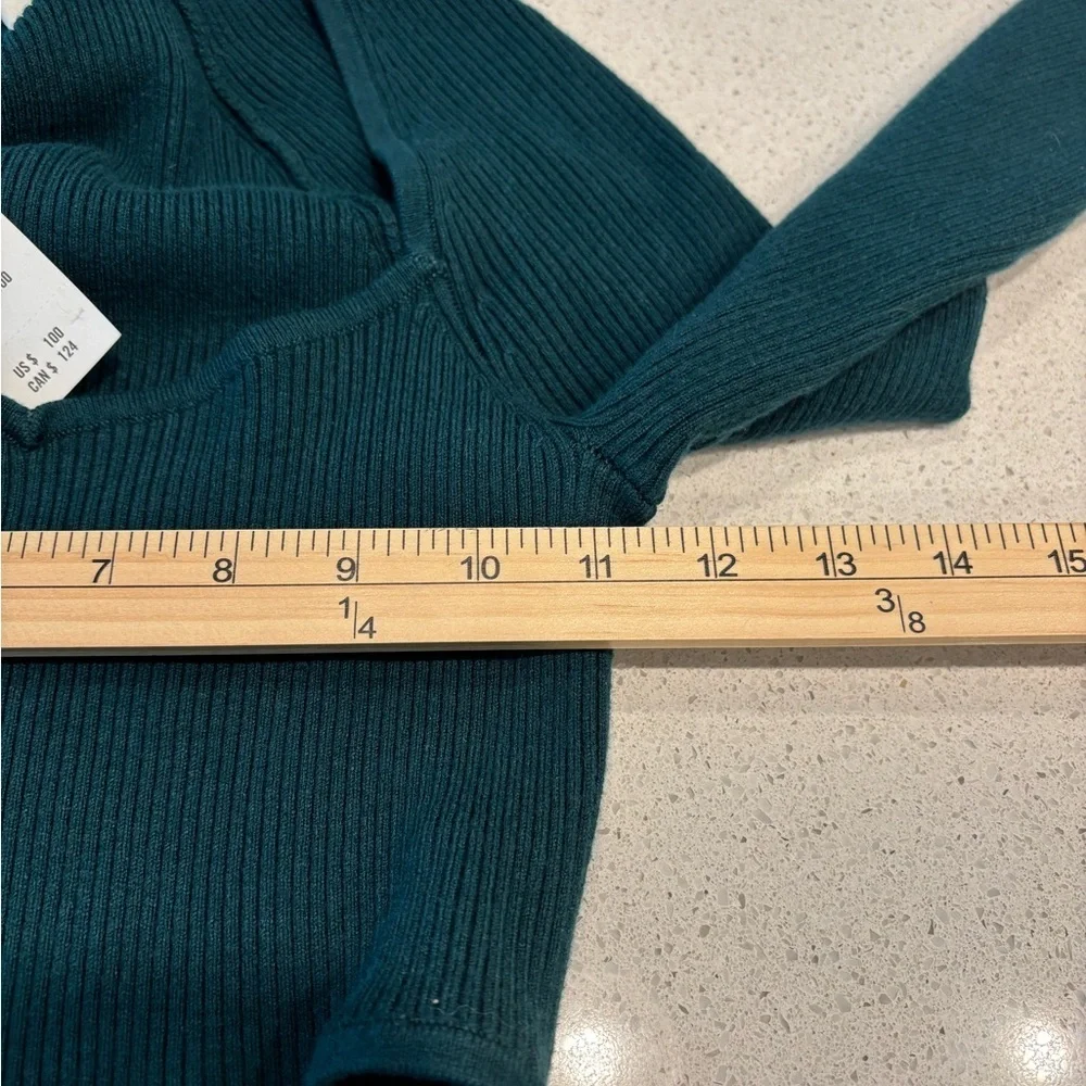 Abercrombie & Fitch Teal Long Sleeve Sweater Dress, NWT - Picture 4 of 7